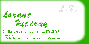 lorant hutiray business card